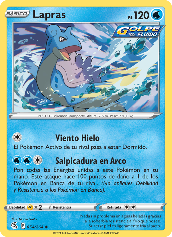 Lapras 54 — Fusion Strike (Spanish Pokémon TCG card)