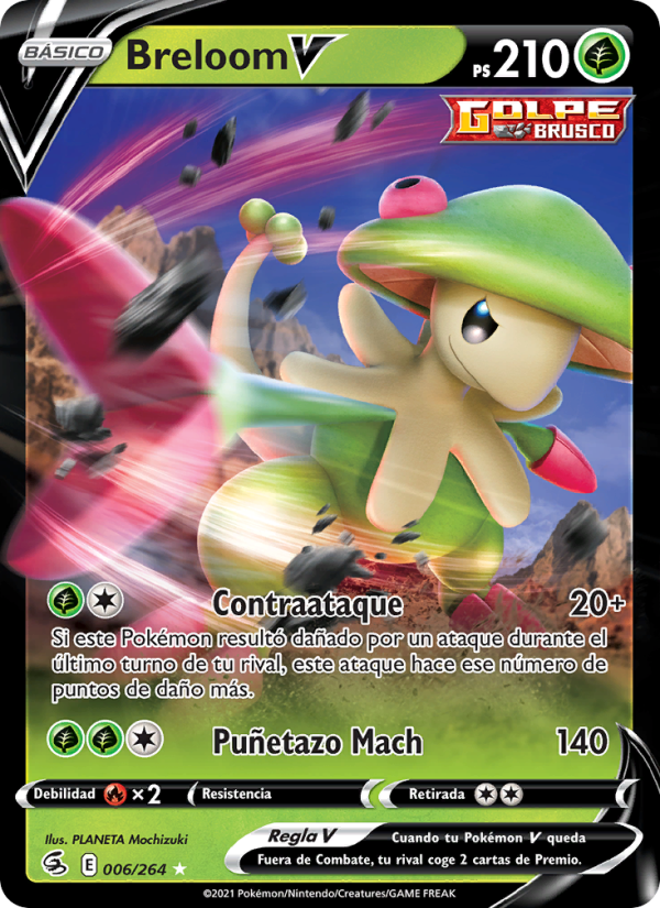 Breloom V 6 — Fusion Strike (Spanish Pokémon TCG card)