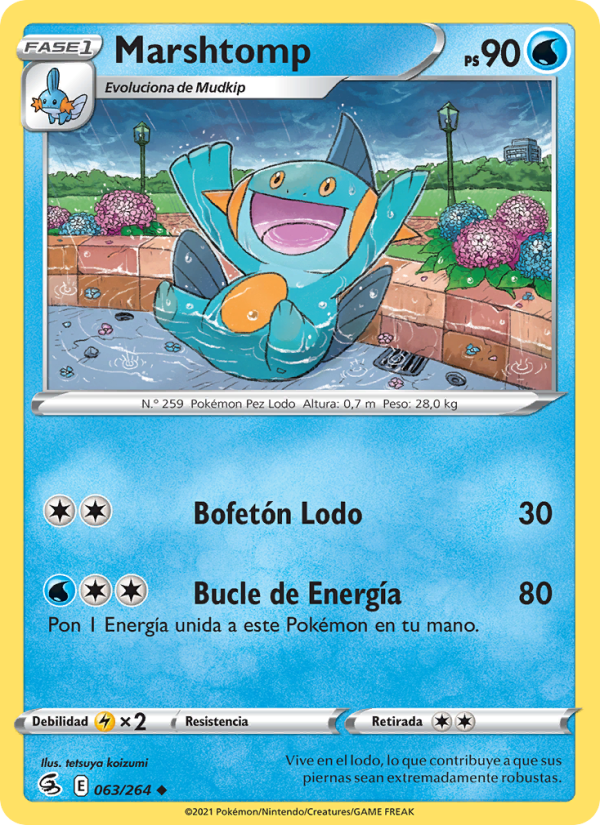 Marshtomp 63 — Fusion Strike (Spanish Pokémon TCG card)