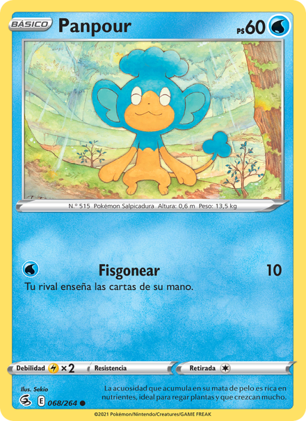 Panpour 68 — Fusion Strike (Spanish Pokémon TCG card)