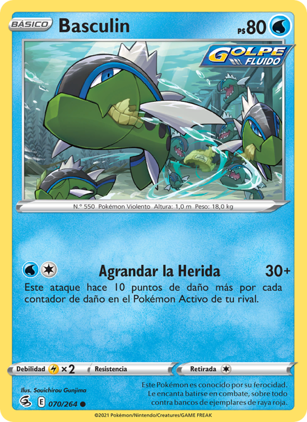 Basculin 70 — Fusion Strike (Spanish Pokémon TCG card)