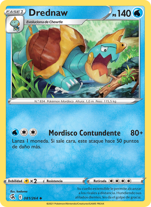 Drednaw 81 — Fusion Strike (Spanish Pokémon TCG card)