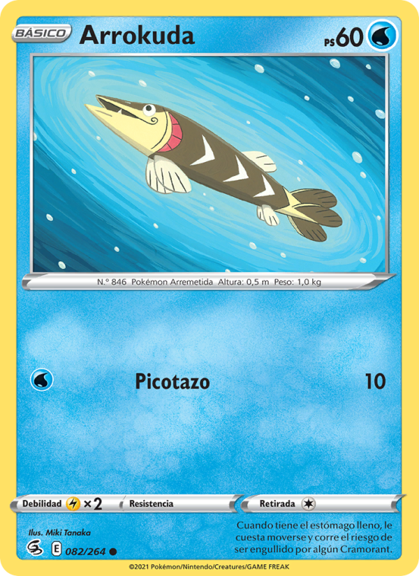 Arrokuda 82 — Fusion Strike (Spanish Pokémon TCG card)