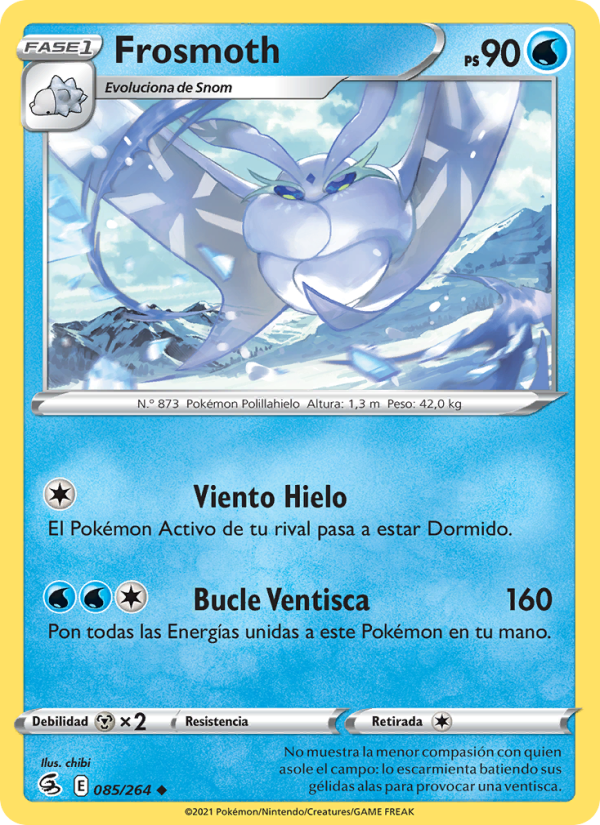 Frosmoth 85 — Fusion Strike (Spanish Pokémon TCG card)