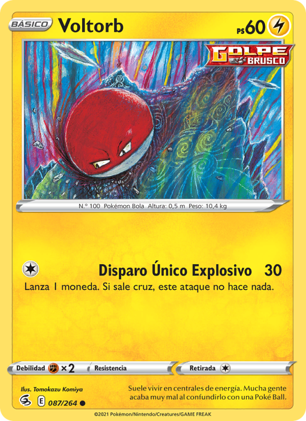 Voltorb 87 — Fusion Strike (Spanish Pokémon TCG card)