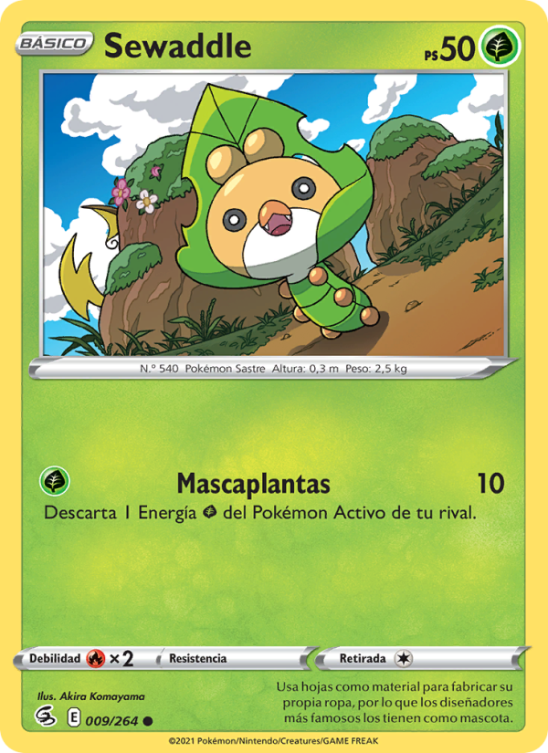 Sewaddle 9 — Fusion Strike (Spanish Pokémon TCG card)