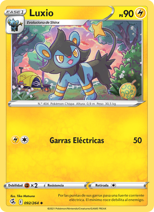Luxio 92 — Fusion Strike (Spanish Pokémon TCG card)
