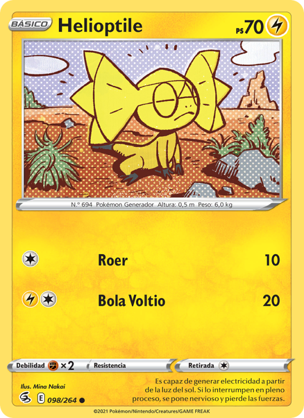 Helioptile 98 — Fusion Strike (Spanish Pokémon TCG card)