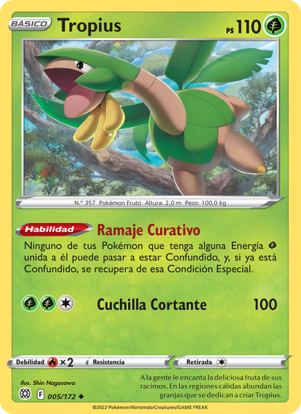Tropius 005 — Brilliant Stars (Spanish Pokémon TCG card)