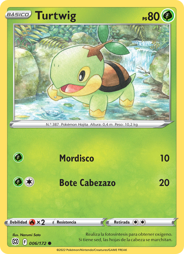 Turtwig 006 — Brilliant Stars (Spanish Pokémon TCG card)