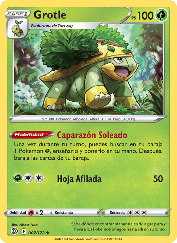 Grotle 007 — Brilliant Stars (Spanish Pokémon TCG card)