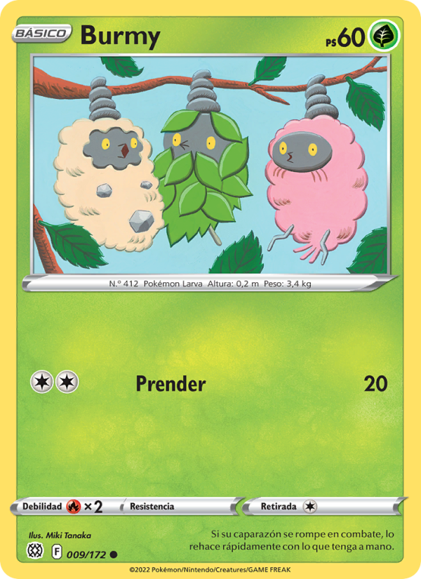Burmy 009 — Brilliant Stars (Spanish Pokémon TCG card)