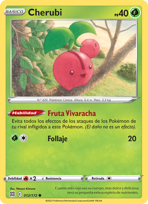 Cherubi 012 — Brilliant Stars (Spanish Pokémon TCG card)