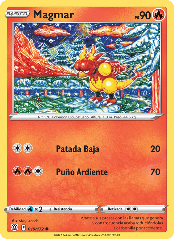 Magmar 019 — Brilliant Stars (Spanish Pokémon TCG card)