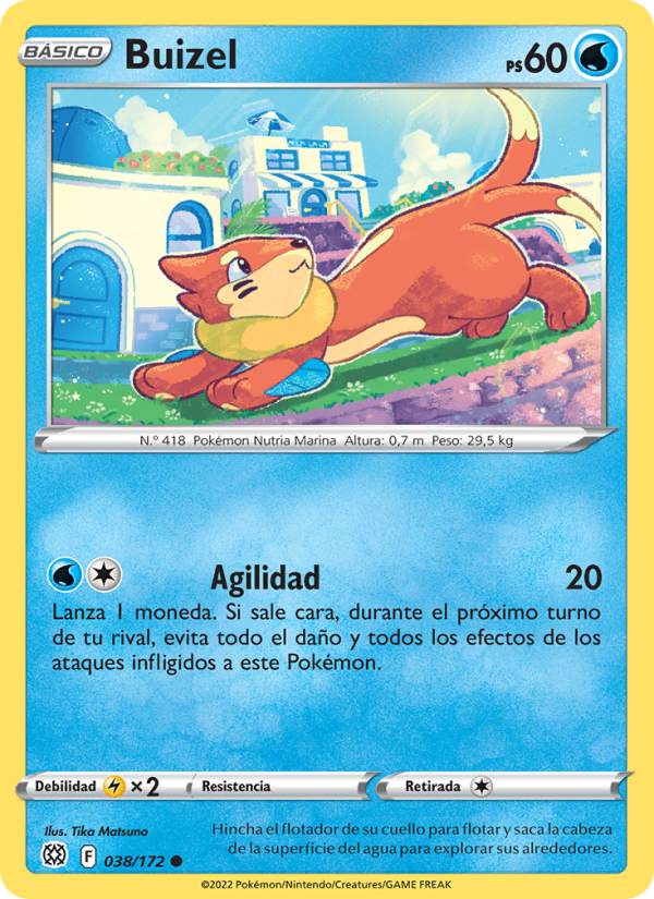 Buizel 038 — Brilliant Stars (Spanish Pokémon TCG card)