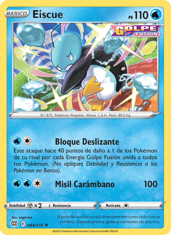Eiscue 044 — Brilliant Stars (Spanish Pokémon TCG card)