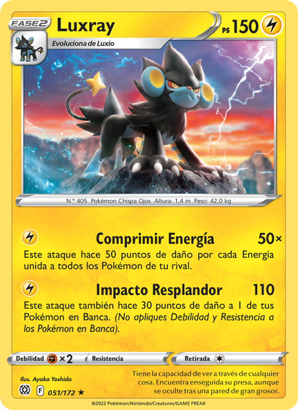 Luxray 051 — Brilliant Stars (Spanish Pokémon TCG card)