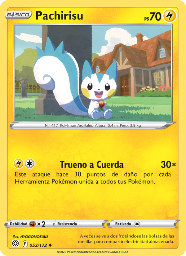 Pachirisu 052 — Brilliant Stars (Spanish Pokémon TCG card)