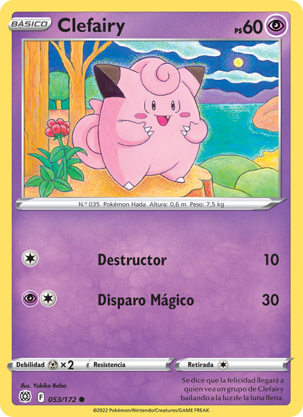 Clefairy 053 — Brilliant Stars (Spanish Pokémon TCG card)