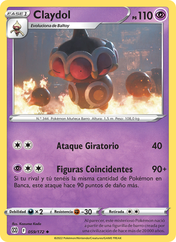 Claydol 059 — Brilliant Stars (Spanish Pokémon TCG card)