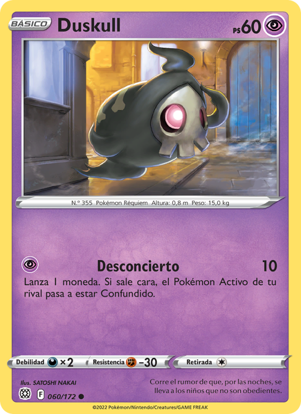 Duskull 060 — Brilliant Stars (Spanish Pokémon TCG card)