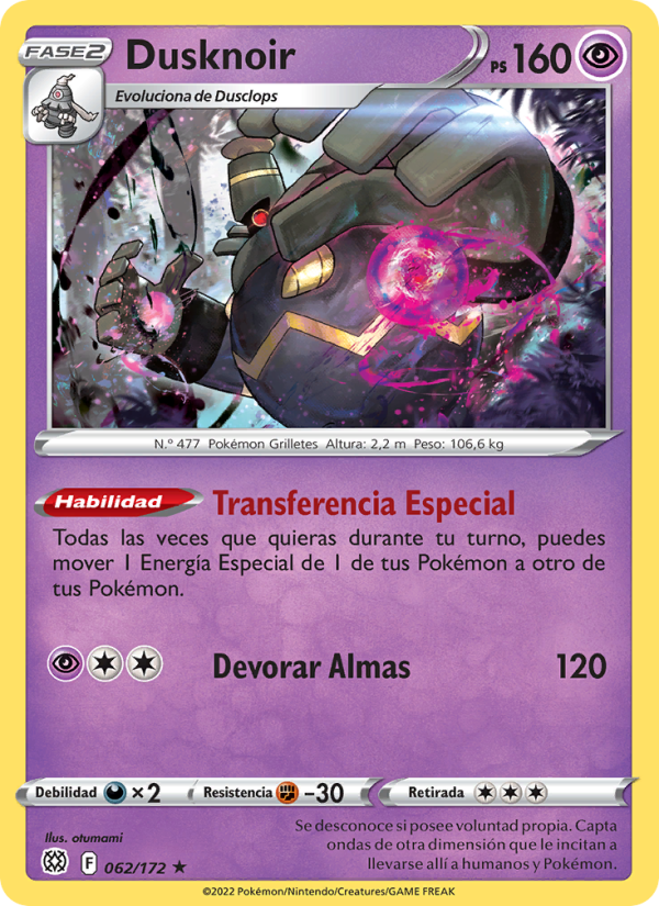 Dusknoir 062 — Brilliant Stars (Spanish Pokémon TCG card)