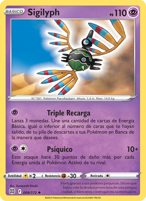 Sigilyph 066 — Brilliant Stars (Spanish Pokémon TCG card)