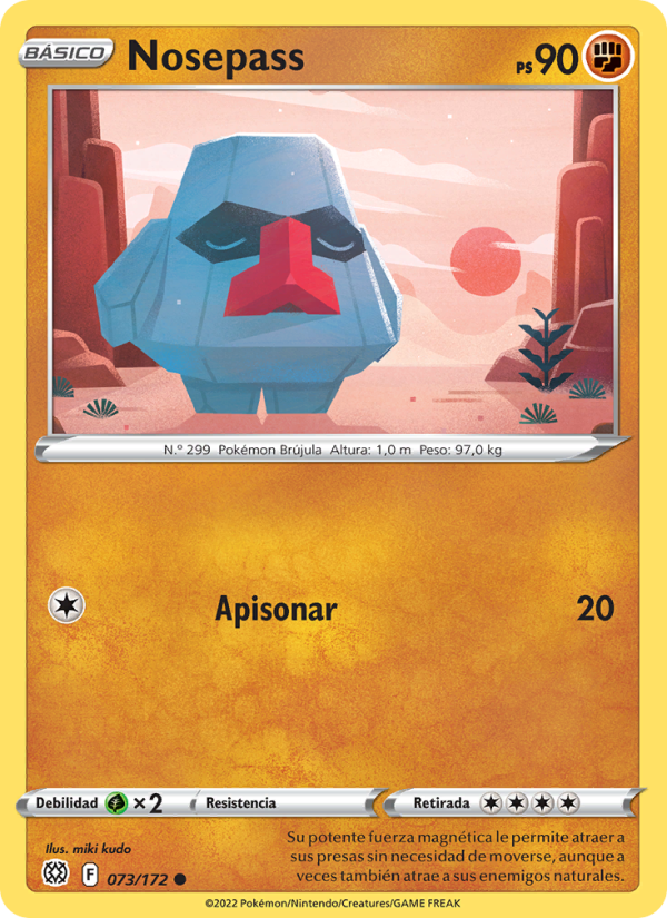 Nosepass 073 — Brilliant Stars (Spanish Pokémon TCG card)