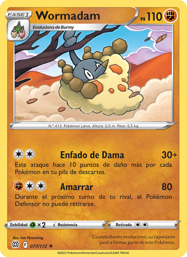 Wormadam 077 — Brilliant Stars (Spanish Pokémon TCG card)
