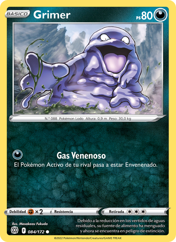 Grimer 084 — Brilliant Stars (Spanish Pokémon TCG card)