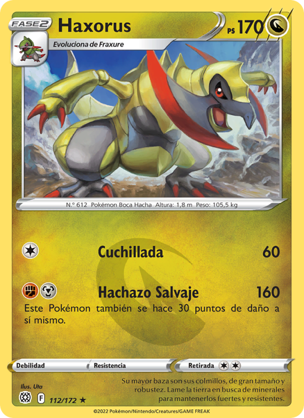 Haxorus 112 — Brilliant Stars (Spanish Pokémon TCG card)