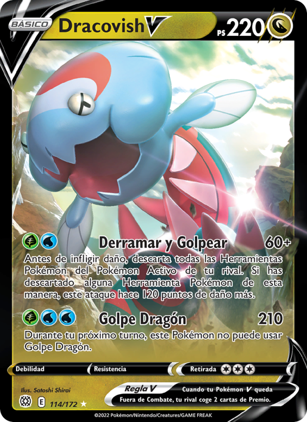 Dracovish V 114 — Brilliant Stars (Spanish Pokémon TCG card)