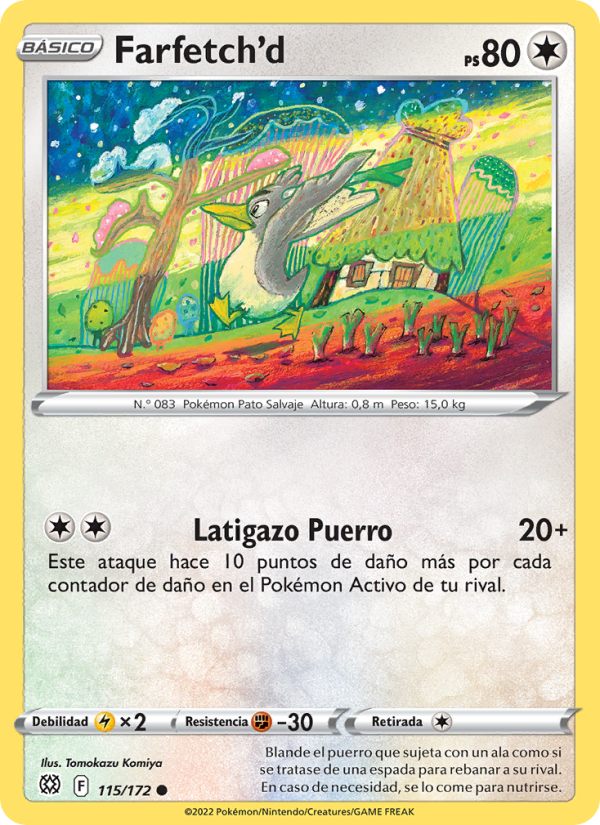 Farfetch'd 115 — Brilliant Stars (Spanish Pokémon TCG card)