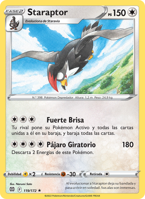 Staraptor 119 — Brilliant Stars (Spanish Pokémon TCG card)