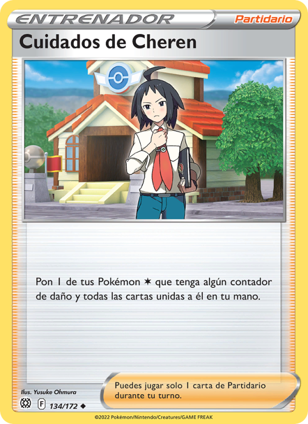 Cuidados de Cheren 134 — Brilliant Stars (Spanish Pokémon TCG card)