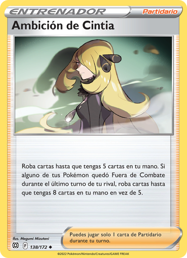 Ambición de Cintia 138 — Brilliant Stars (Spanish Pokémon TCG card)