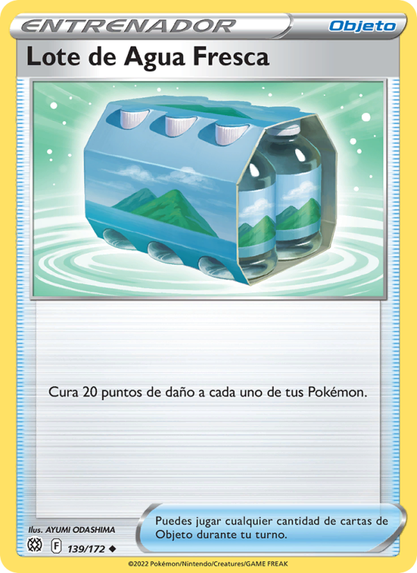 Lote de Agua Fresca 139 — Brilliant Stars (Spanish Pokémon TCG card)
