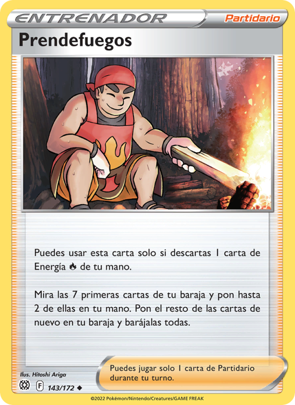 Prendefuegos 143 — Brilliant Stars (Spanish Pokémon TCG card)