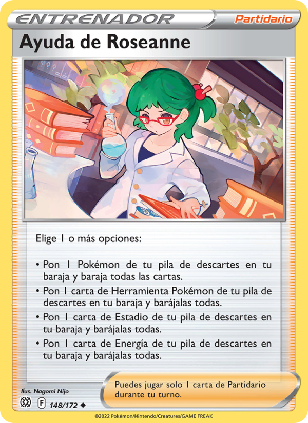 Ayuda de Roseanne 148 — Brilliant Stars (Spanish Pokémon TCG card)