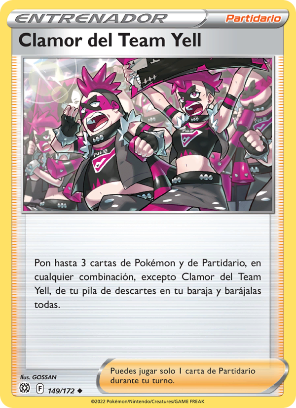 Clamor del Team Yell 149 — Brilliant Stars (Spanish Pokémon TCG card)