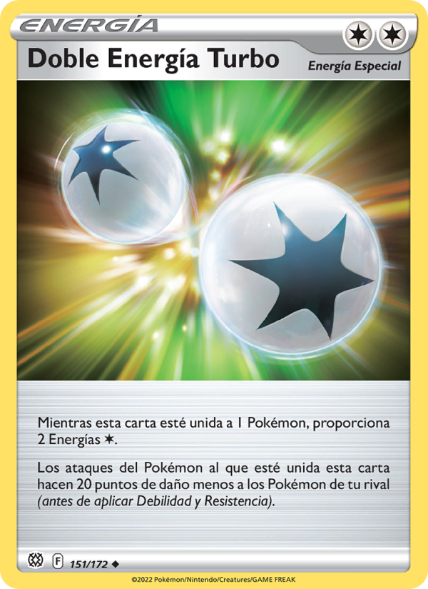 Doble Energía Turbo 151 — Brilliant Stars (Spanish Pokémon TCG card)