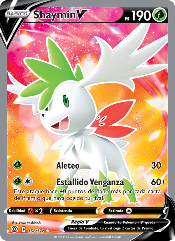 Shaymin V 152 — Brilliant Stars (Spanish Pokémon TCG card)