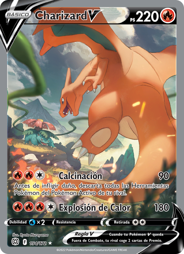Charizard V 154 — Brilliant Stars (Spanish Pokémon TCG card)