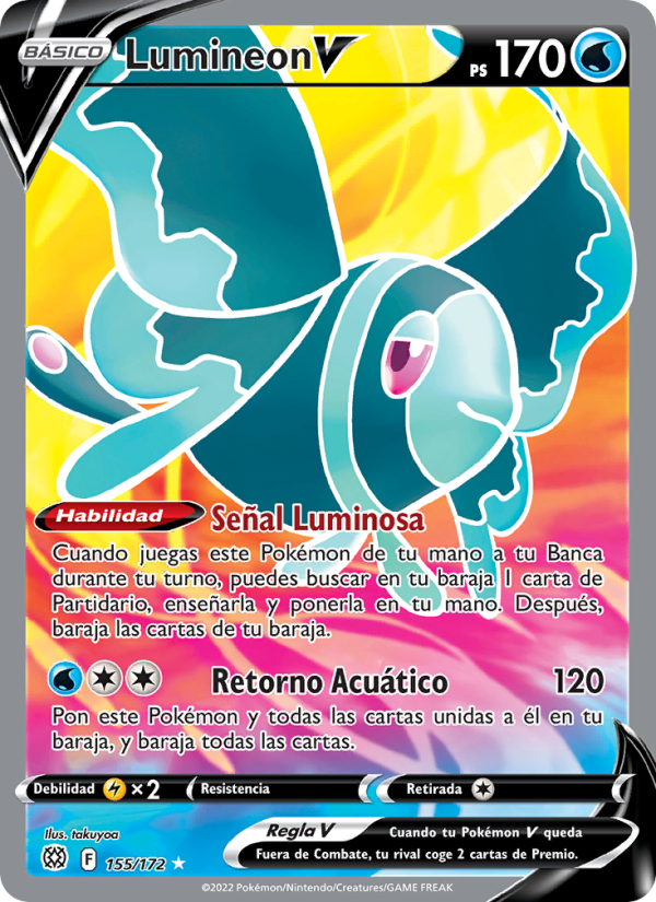 Lumineon V 155 — Brilliant Stars (Spanish Pokémon TCG card)