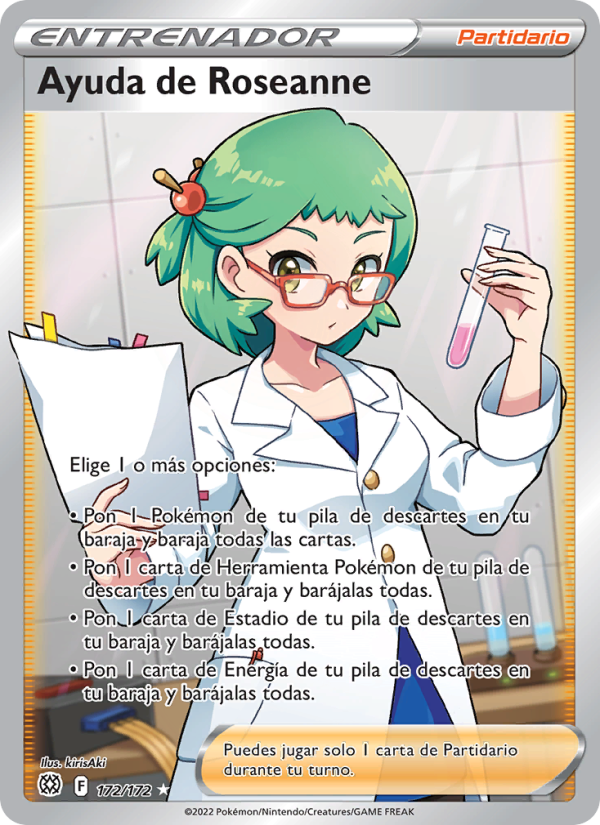 Ayuda de Roseanne 172 — Brilliant Stars (Spanish Pokémon TCG card)