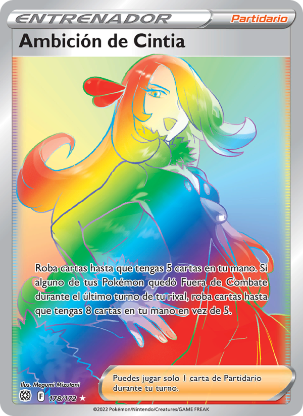 Ambición de Cintia 178 — Brilliant Stars (Spanish Pokémon TCG card)