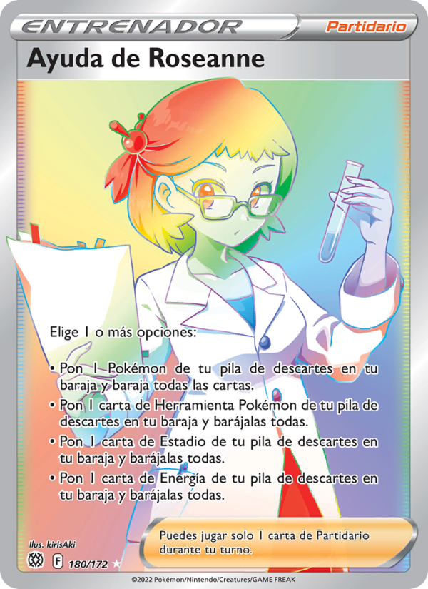 Ayuda de Roseanne 180 — Brilliant Stars (Spanish Pokémon TCG card)