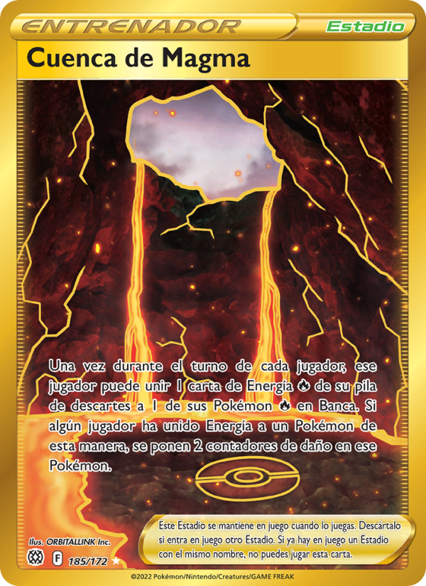 Cuenca de Magma 185 — Brilliant Stars (Spanish Pokémon TCG card)