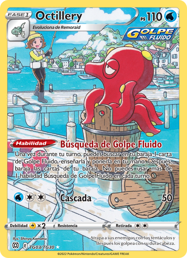 Octillery TG03 — Brilliant Stars (Spanish Pokémon TCG card)