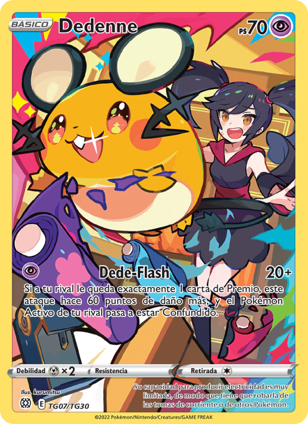 Dedenne TG07 — Brilliant Stars (Spanish Pokémon TCG card)